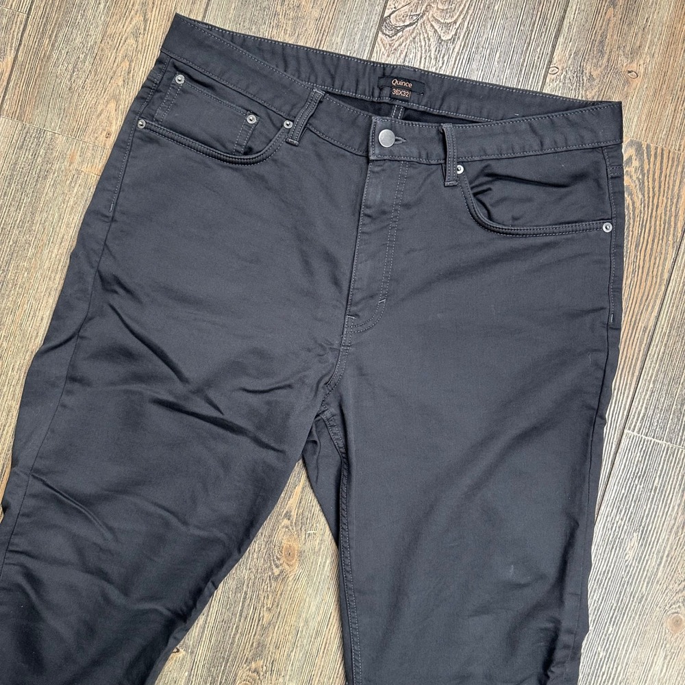 Quince Comfort Stretch Traveler 5-Pocket Pants Mens 36x32 Dark Charcoal LB22455